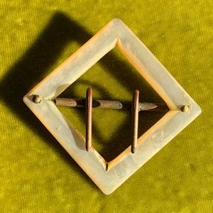 Antique Square Mother of Pearl Belt Buckle